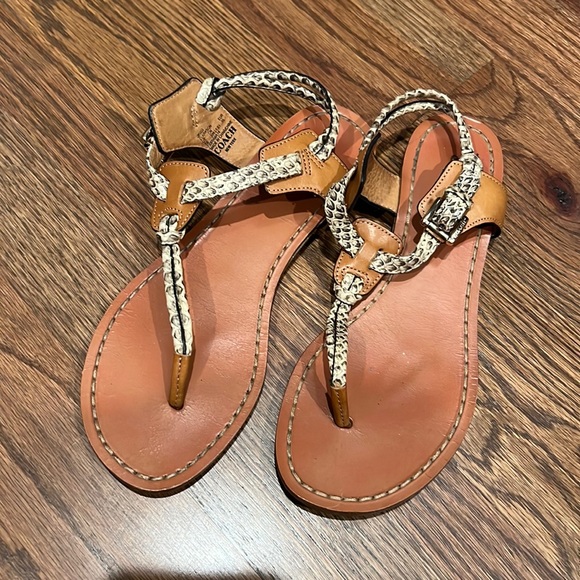 Coach snake skin sandals size 5, excellent condition - Picture 1 of 4